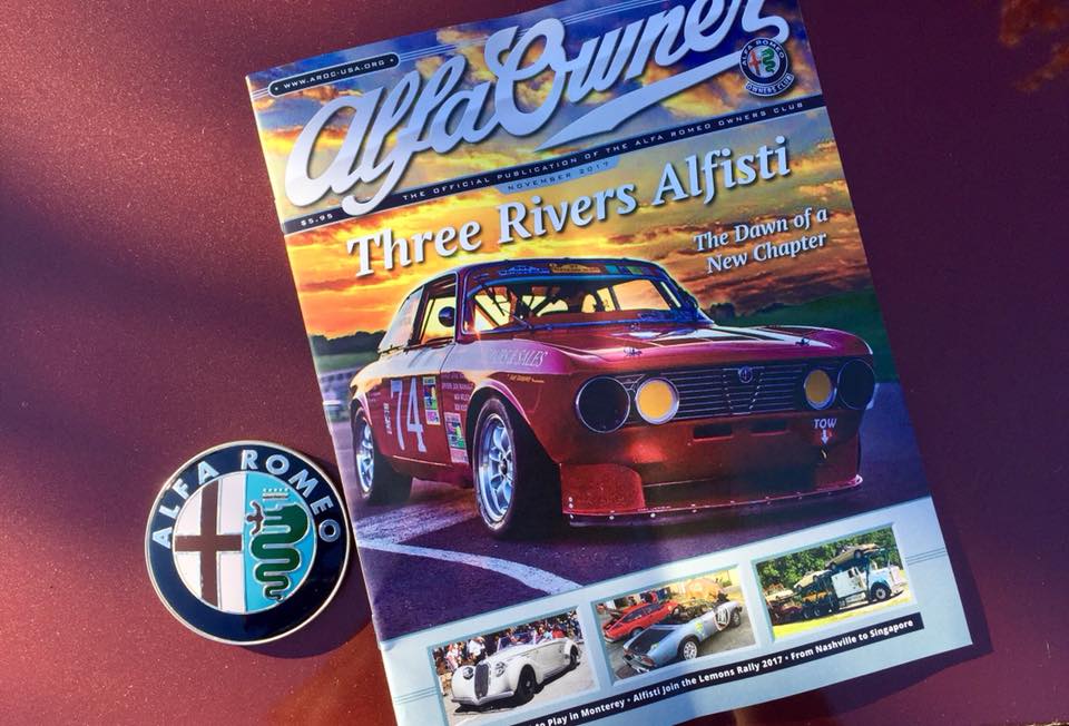 Three Rivers Alfisti Alfa Romeo Owners Club Magazine Cover
